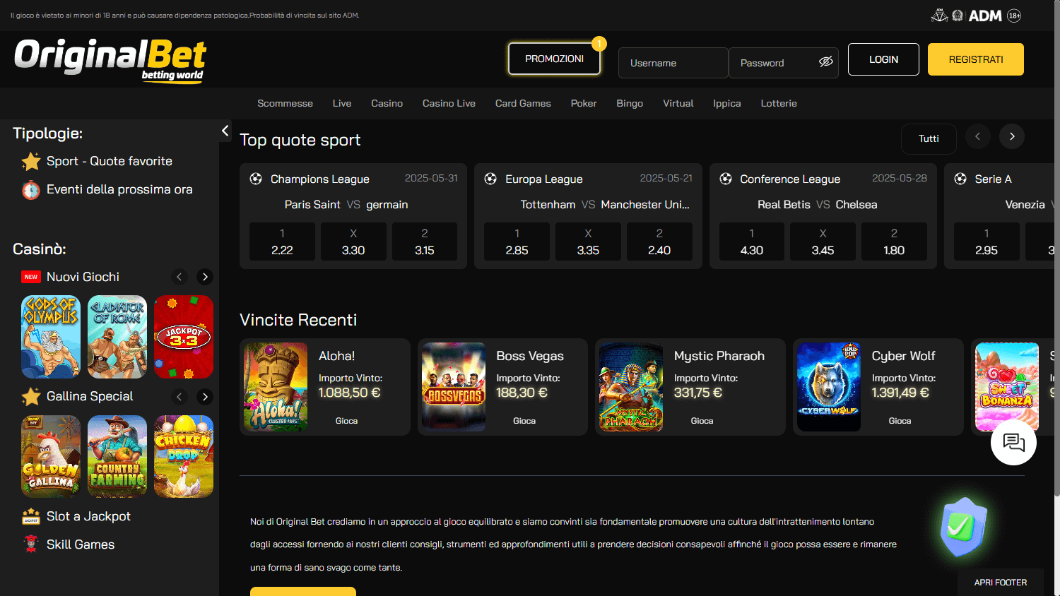 originalbet_casino_homepage_desktop