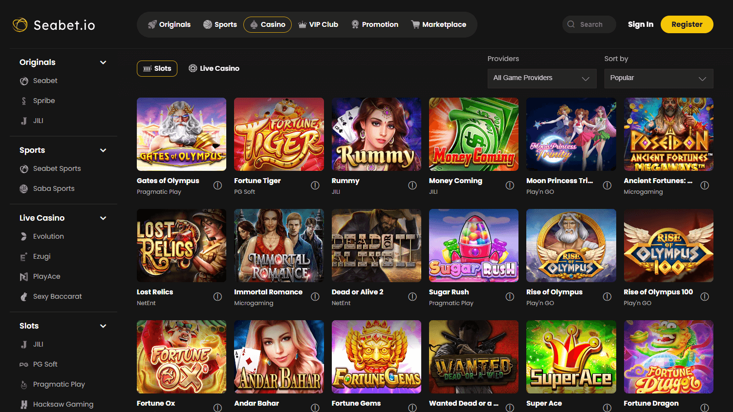 seabet_casino_game_gallery_desktop