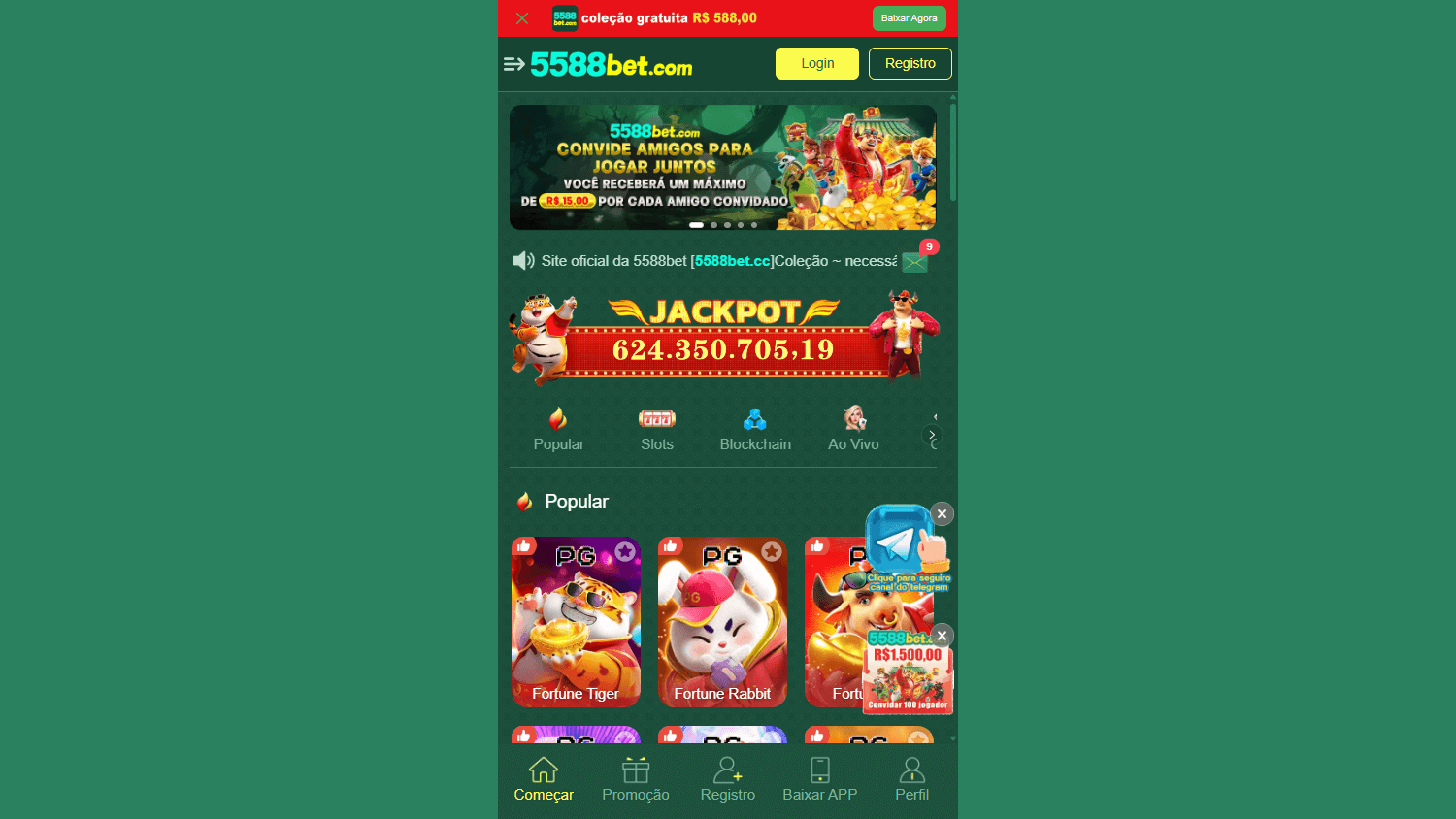 5588Bet_Casino_homepage_desktop