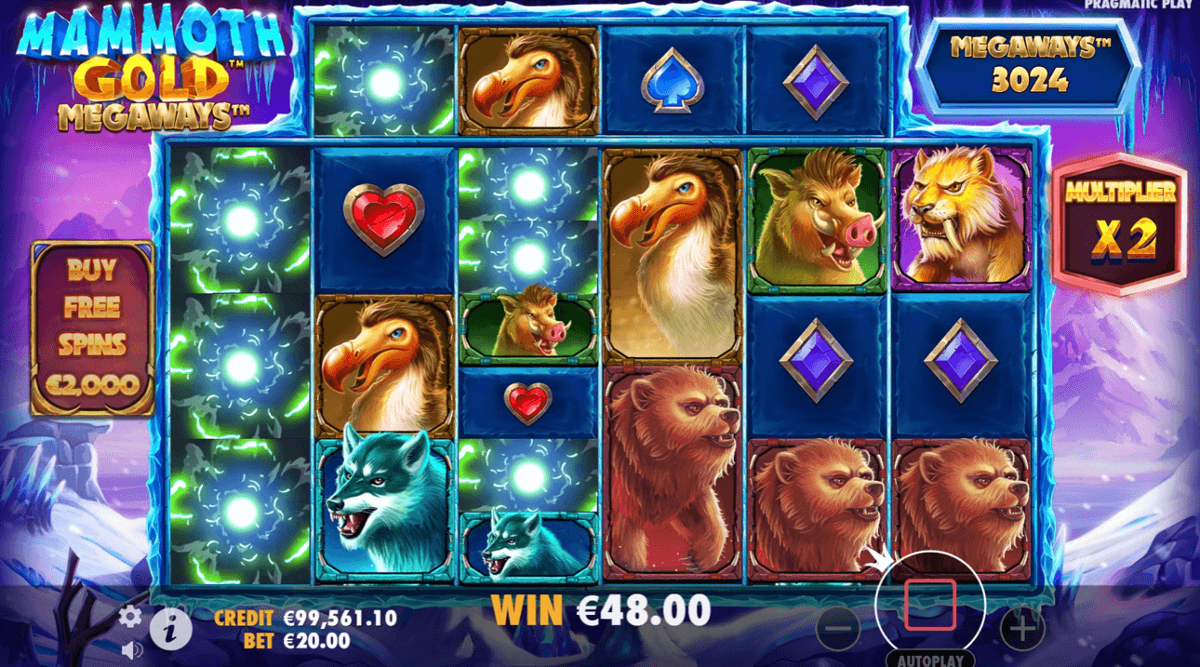 Mammoth Gold Megaways win