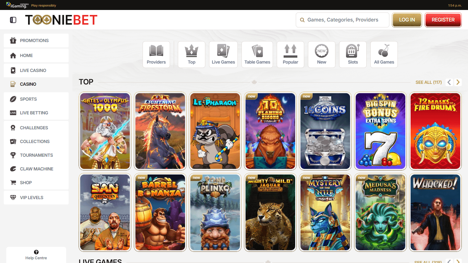 tooniebet_casino_on_game_gallery_desktop