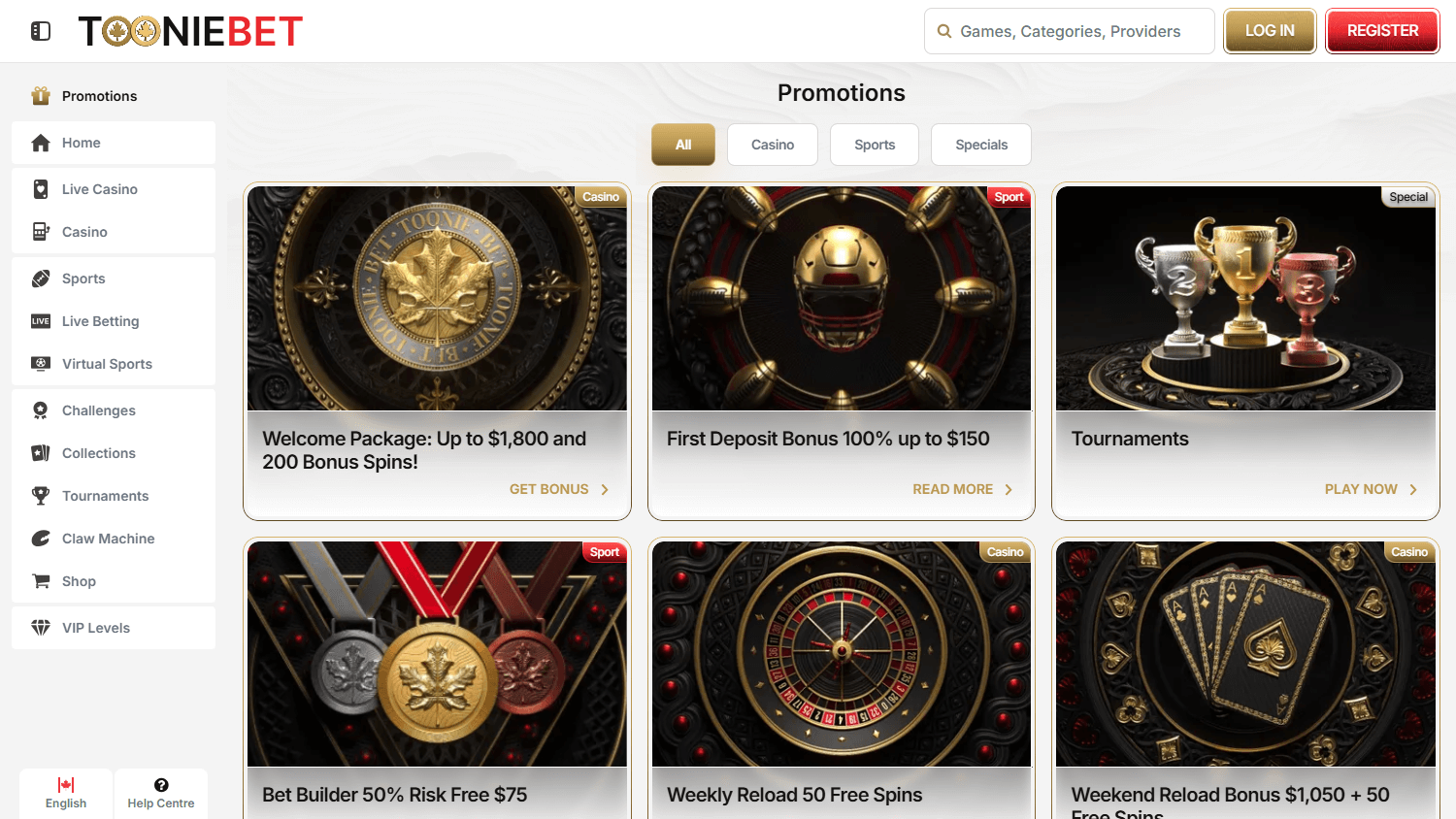 tooniebet_casino_promotions_desktop