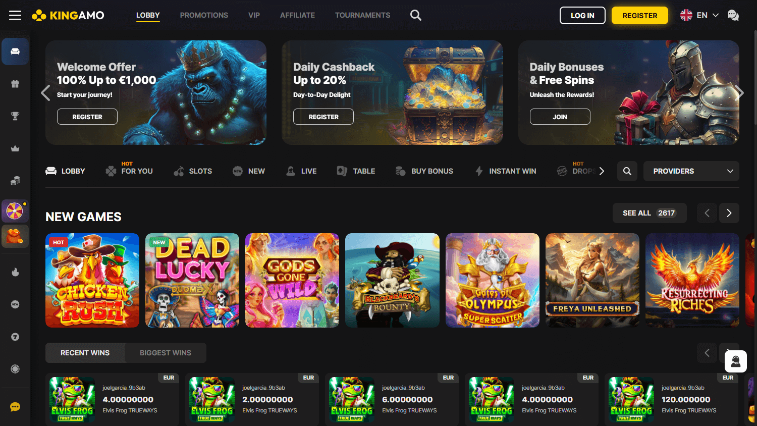kingamo_casino_homepage_desktop