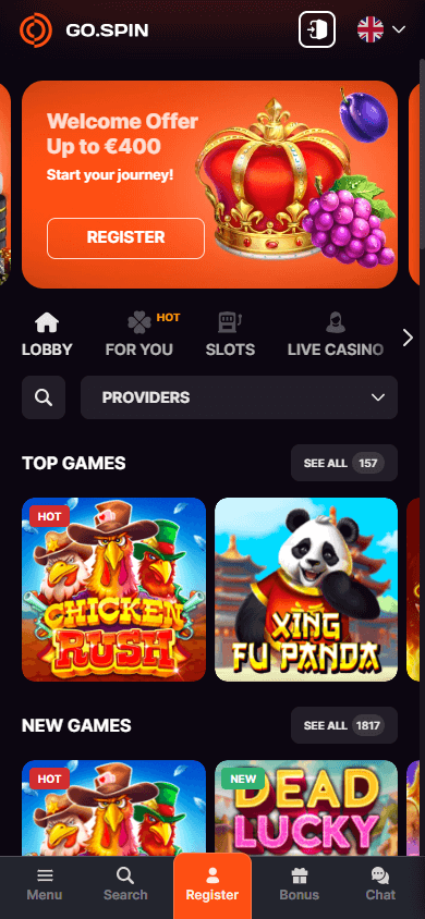 gospin_casino_homepage_mobile