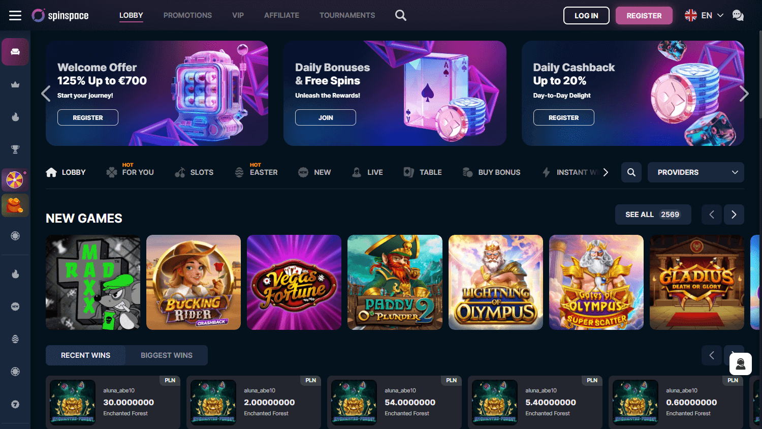 spinspace_casino_homepage_desktop