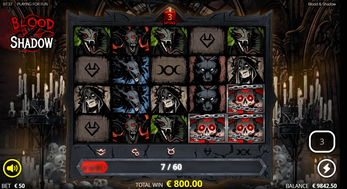 Blood And Shadow sticky wilds