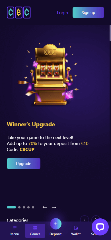 CryptoBoss_Casino_homepage_mobile