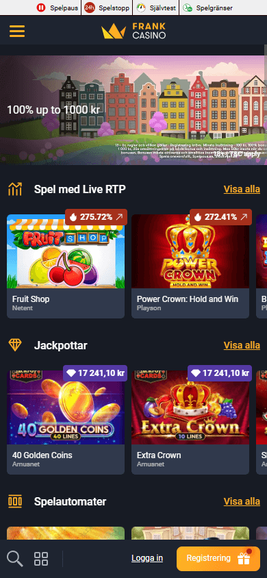 Frank_Casino_SE_homepage_mobile
