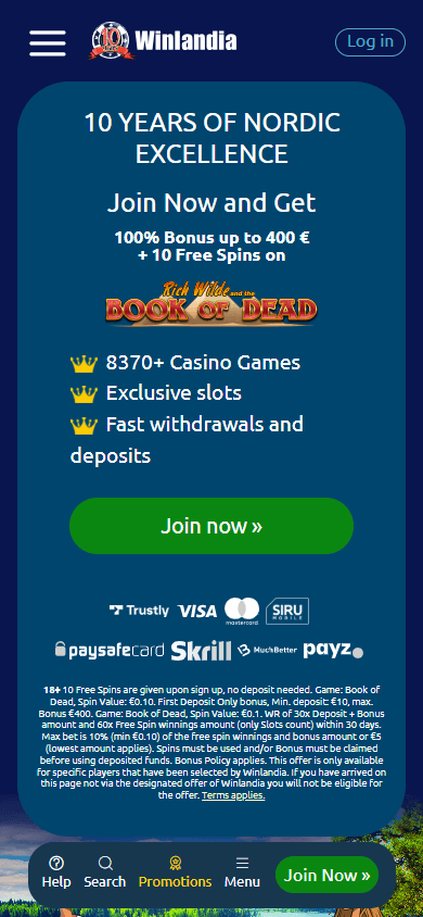 Winlandia_Casino_homepage_mobile