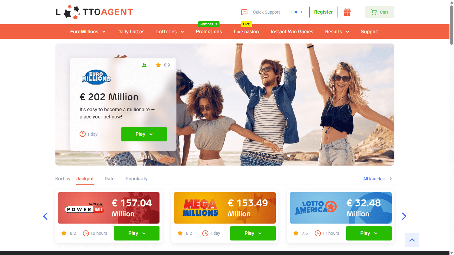 Lotto_Agent_Casino_homepage_desktop