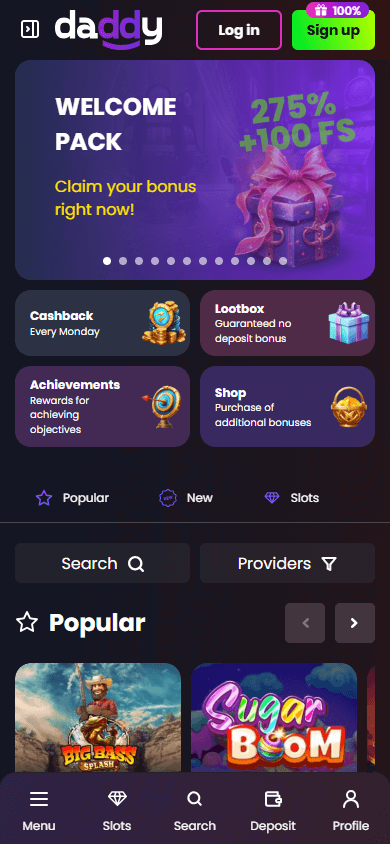 daddy_casino_homepage_mobile