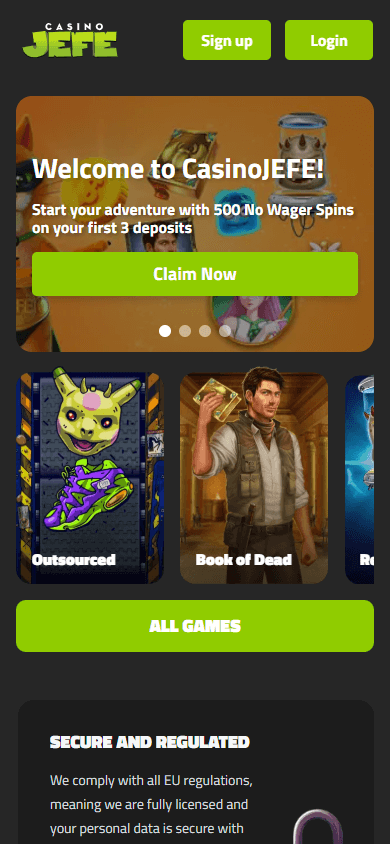 Casino_JEFE_homepage_mobile
