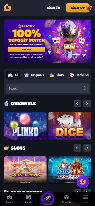 galactix_casino_homepage_mobile