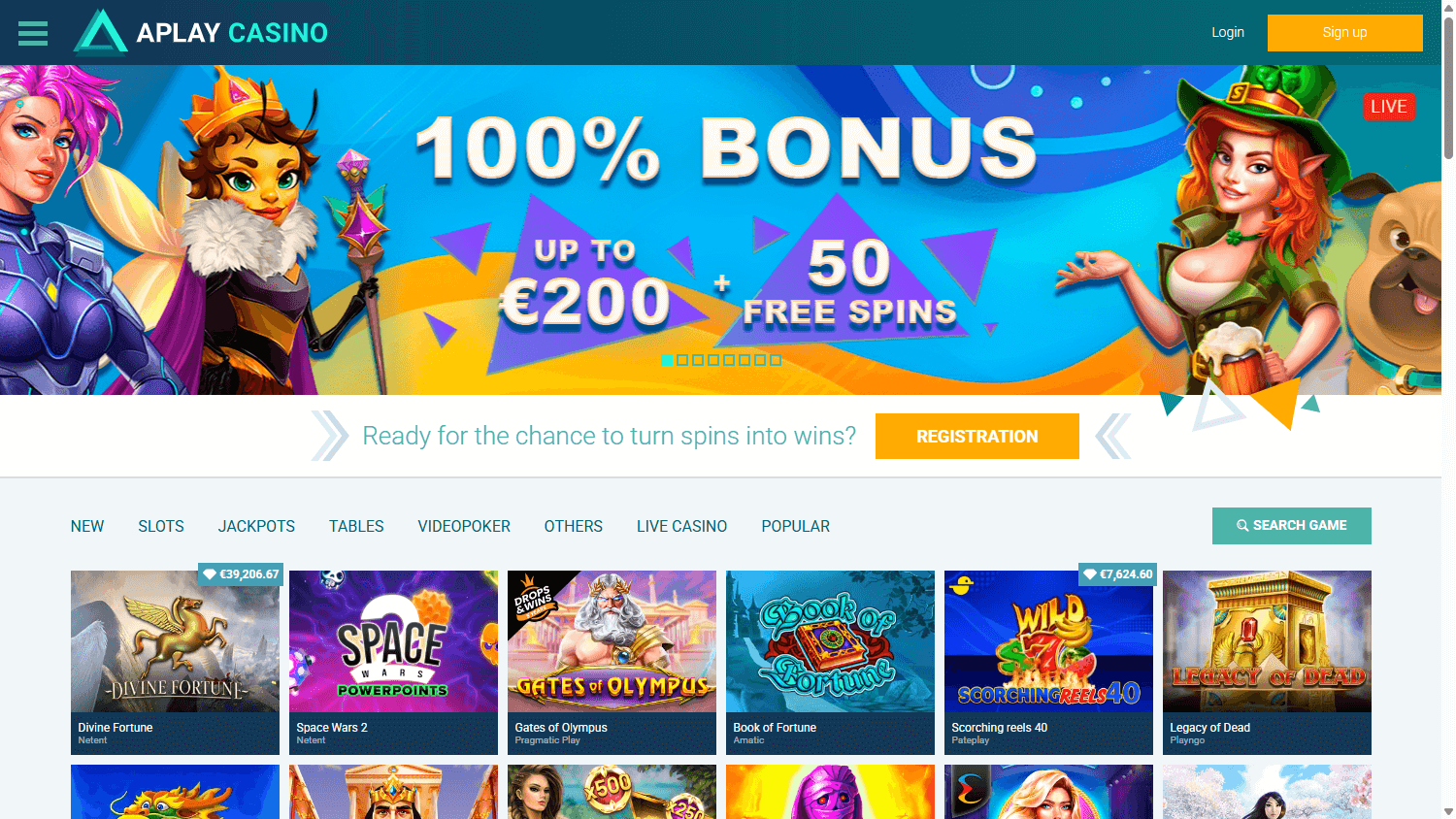 APlay_Casino_homepage_desktop