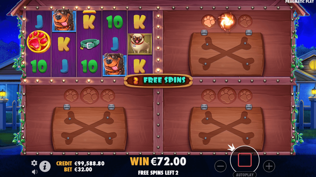 The Dog House Multihold free spins