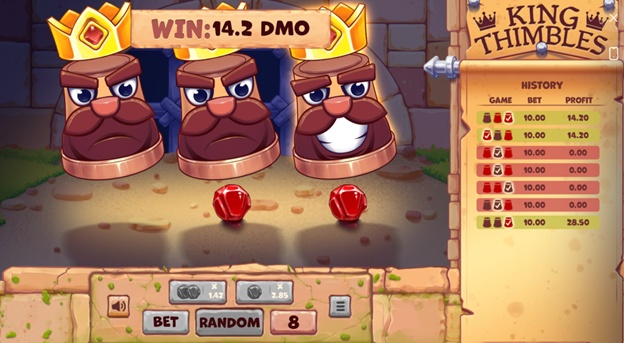 King Thimbles win and history of plays