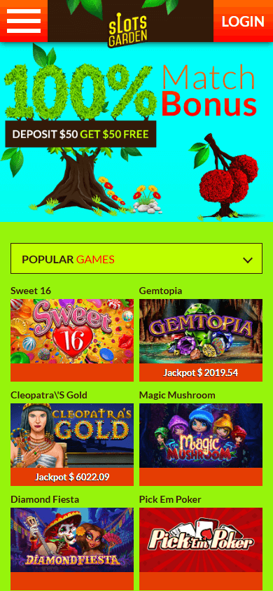 Slots_Garden_Casino_homepage_mobile