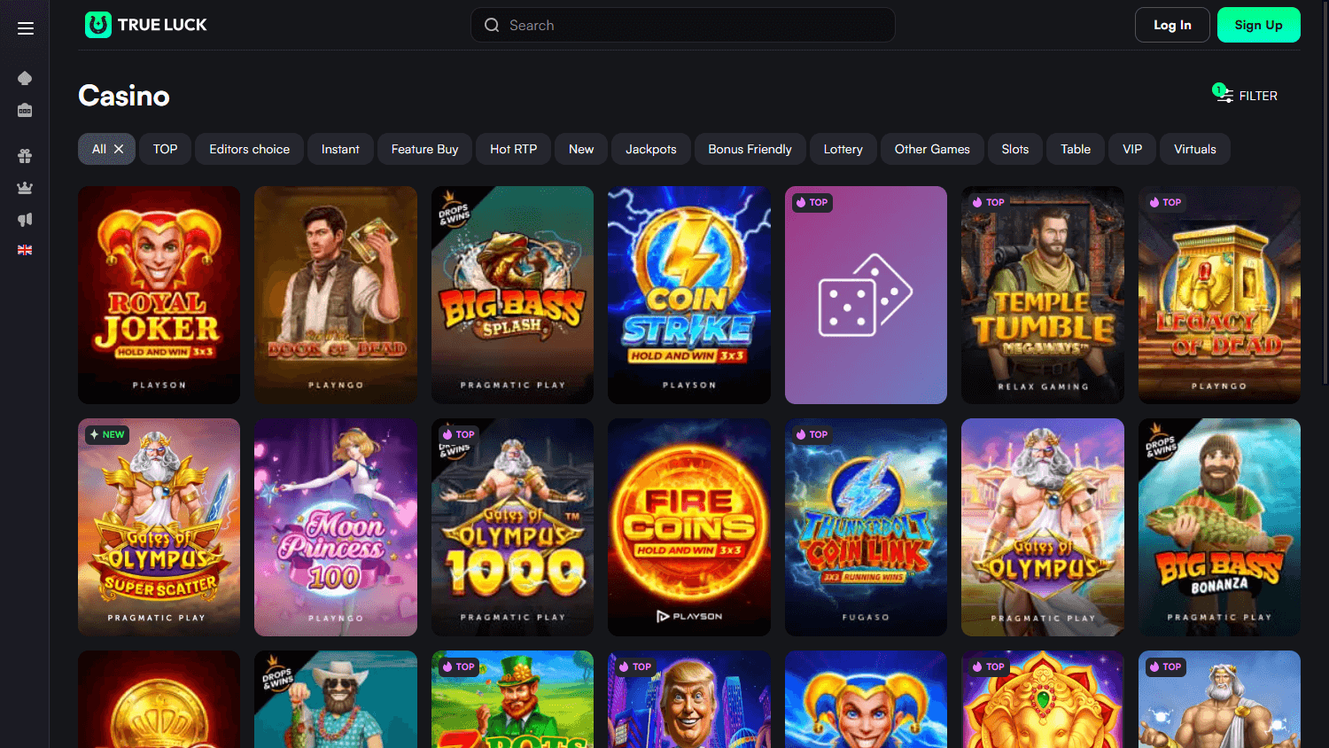 TrueLuck_Casino_game_gallery_desktop
