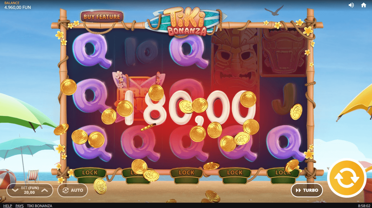 Tiki Bonanza win
