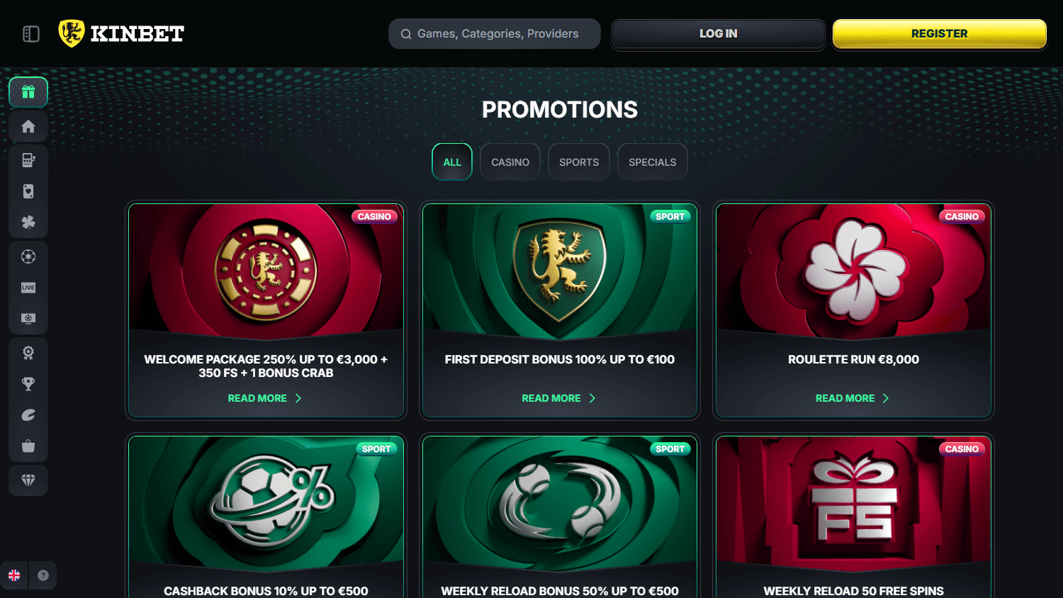 KinBet Casino 2026 Login & Rating no deposit bonus password 3 kinbet promo code
