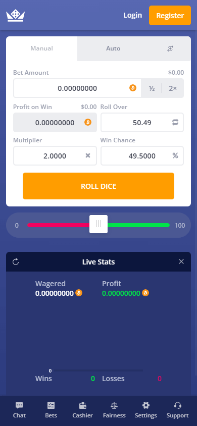Primedice_Casino_homepage_mobile