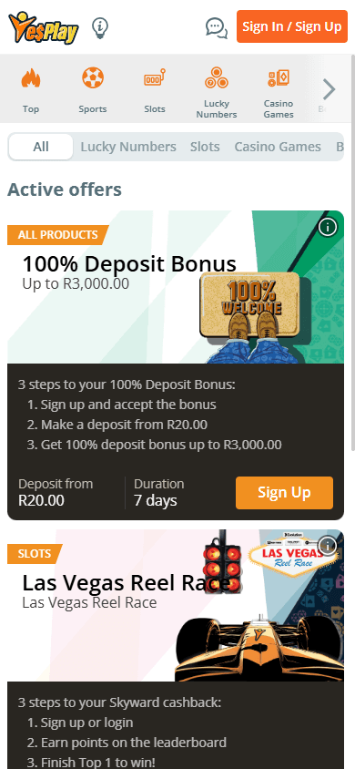 YesPlay_Casino_promotions_mobile