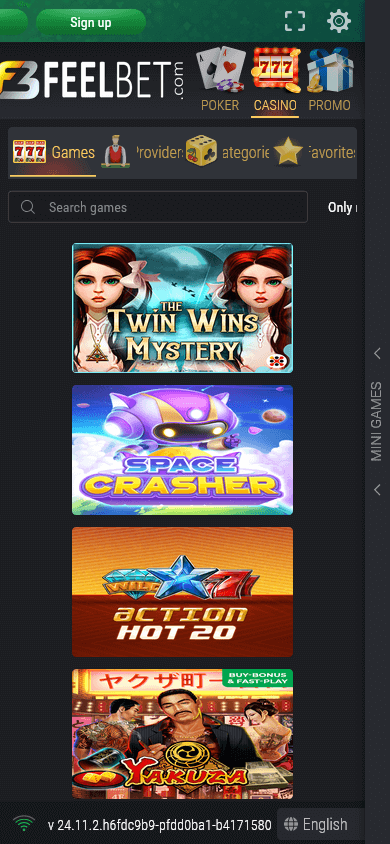 feelbet_casino_homepage_mobile