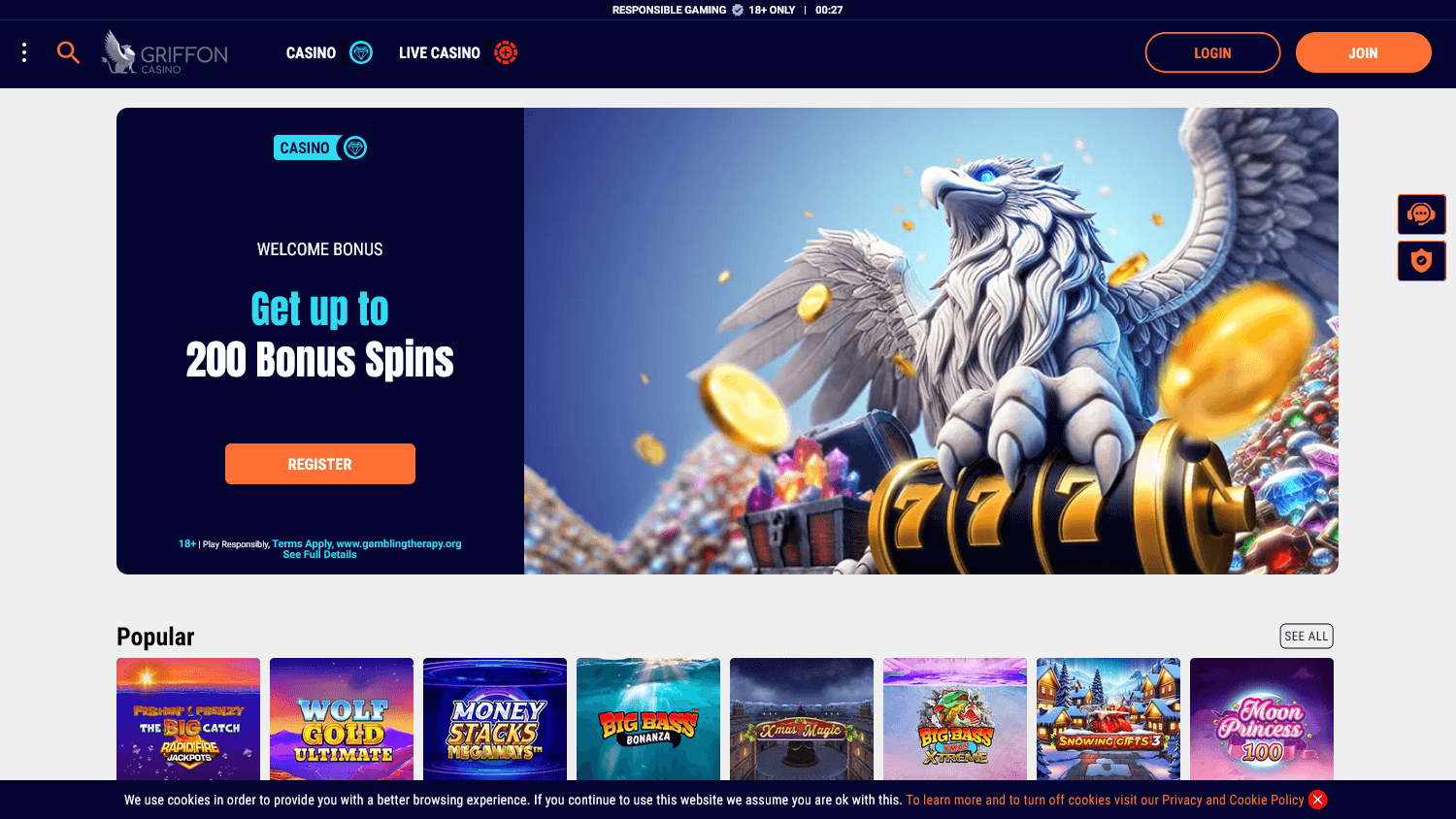 griffon_casino_homepage_desktop