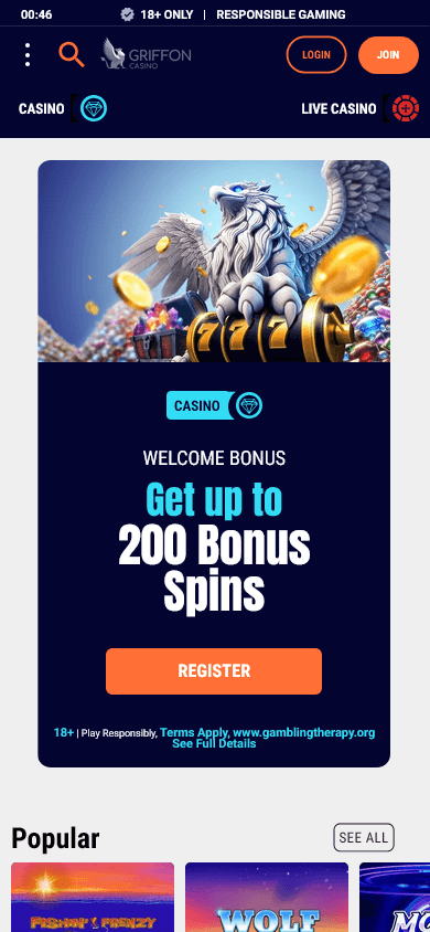 Mobile Experience at Griffon Casino