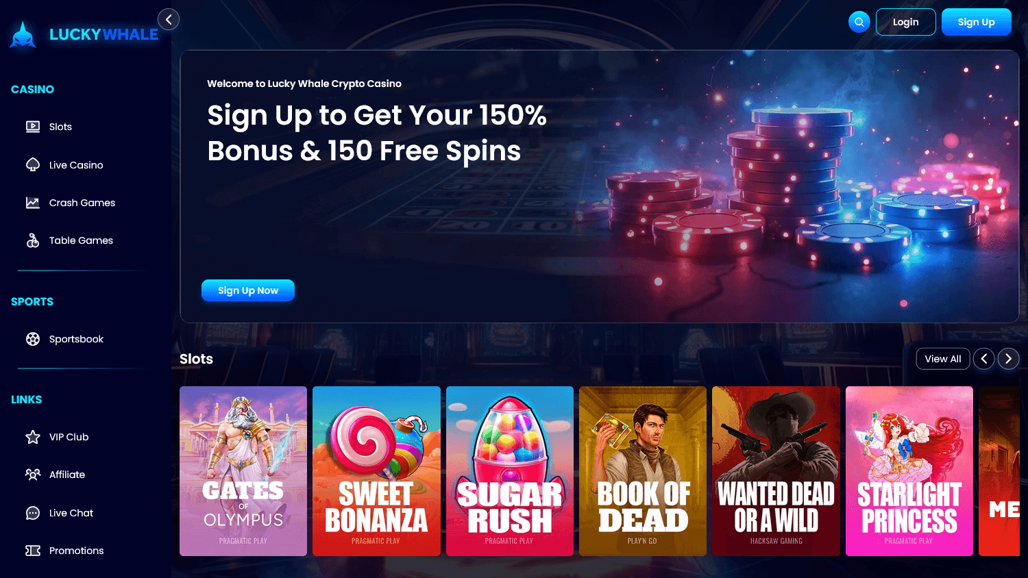 lucky_whale_casino_homepage_desktop