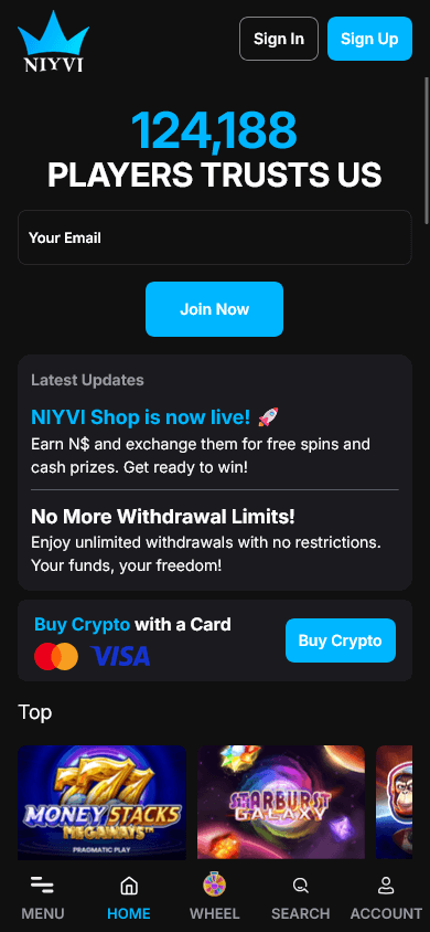 niyvi_casino_homepage_mobile