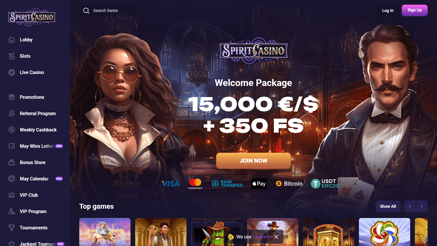 spirit_casino_homepage_desktop
