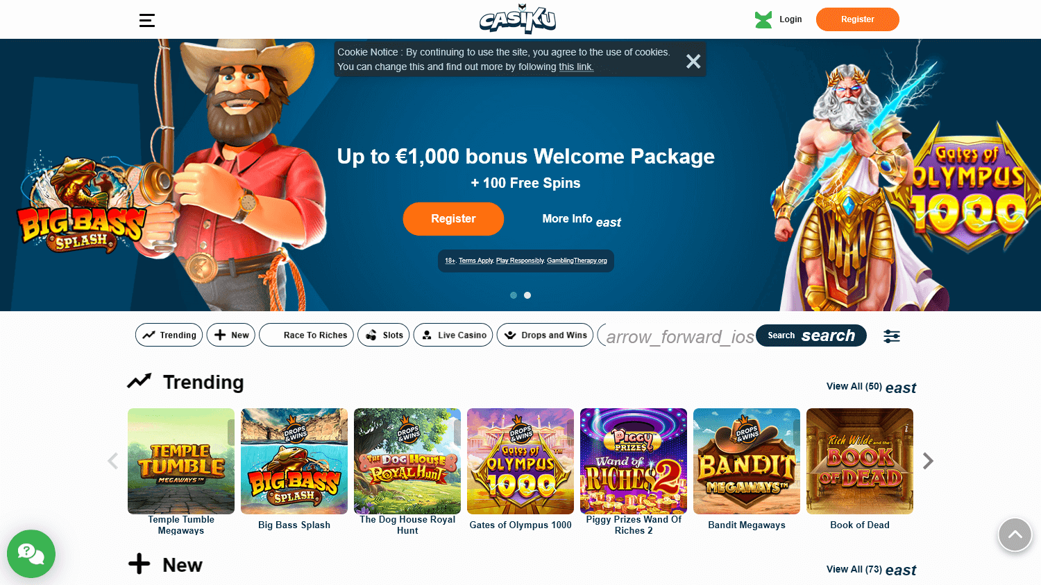 casiku_casino_homepage_desktop