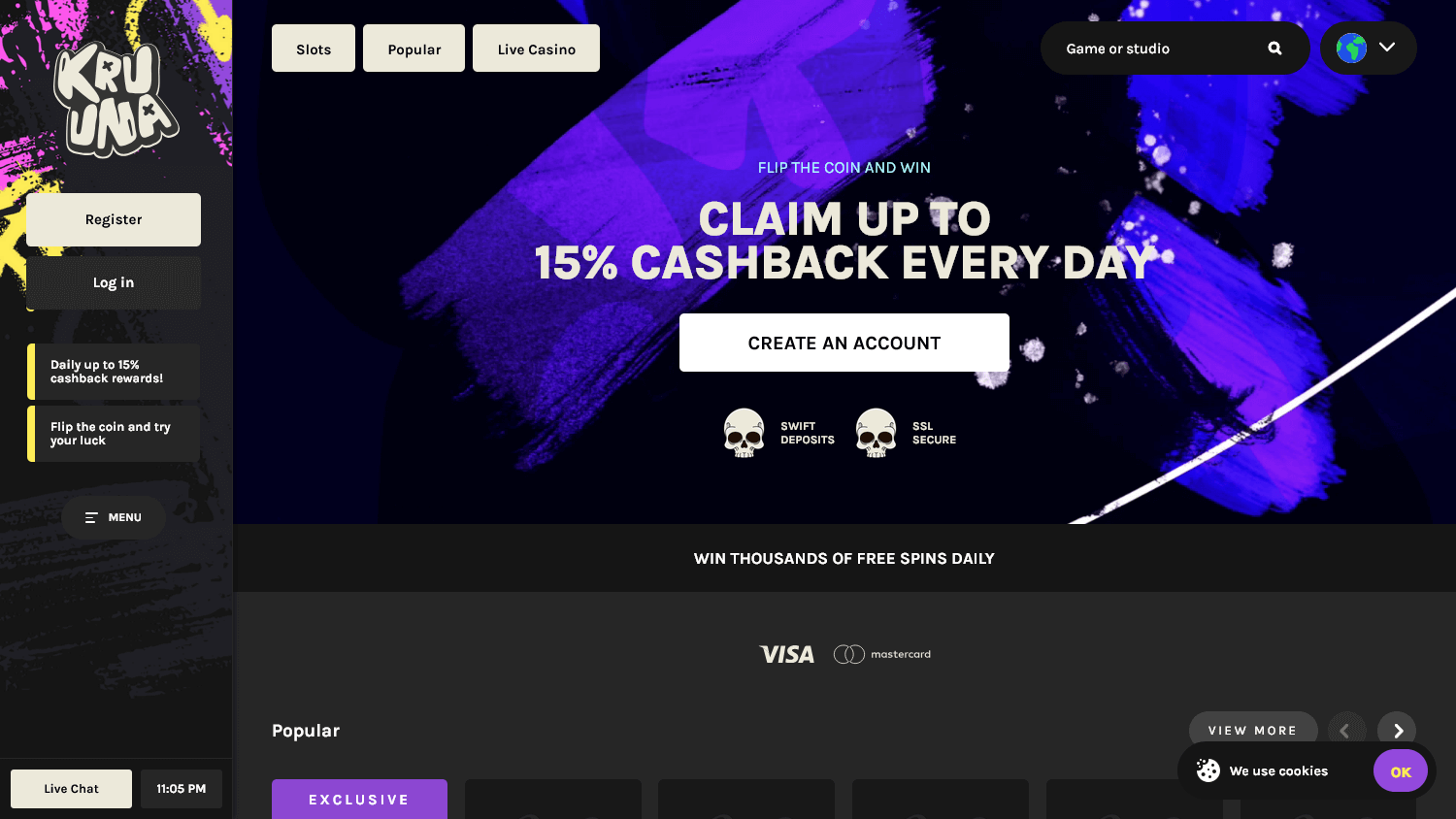 kruuna_casino_homepage_desktop