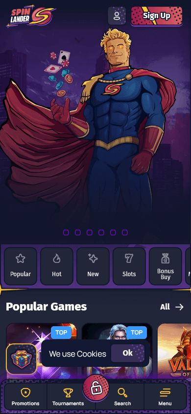 spinlander_casino_homepage_mobile