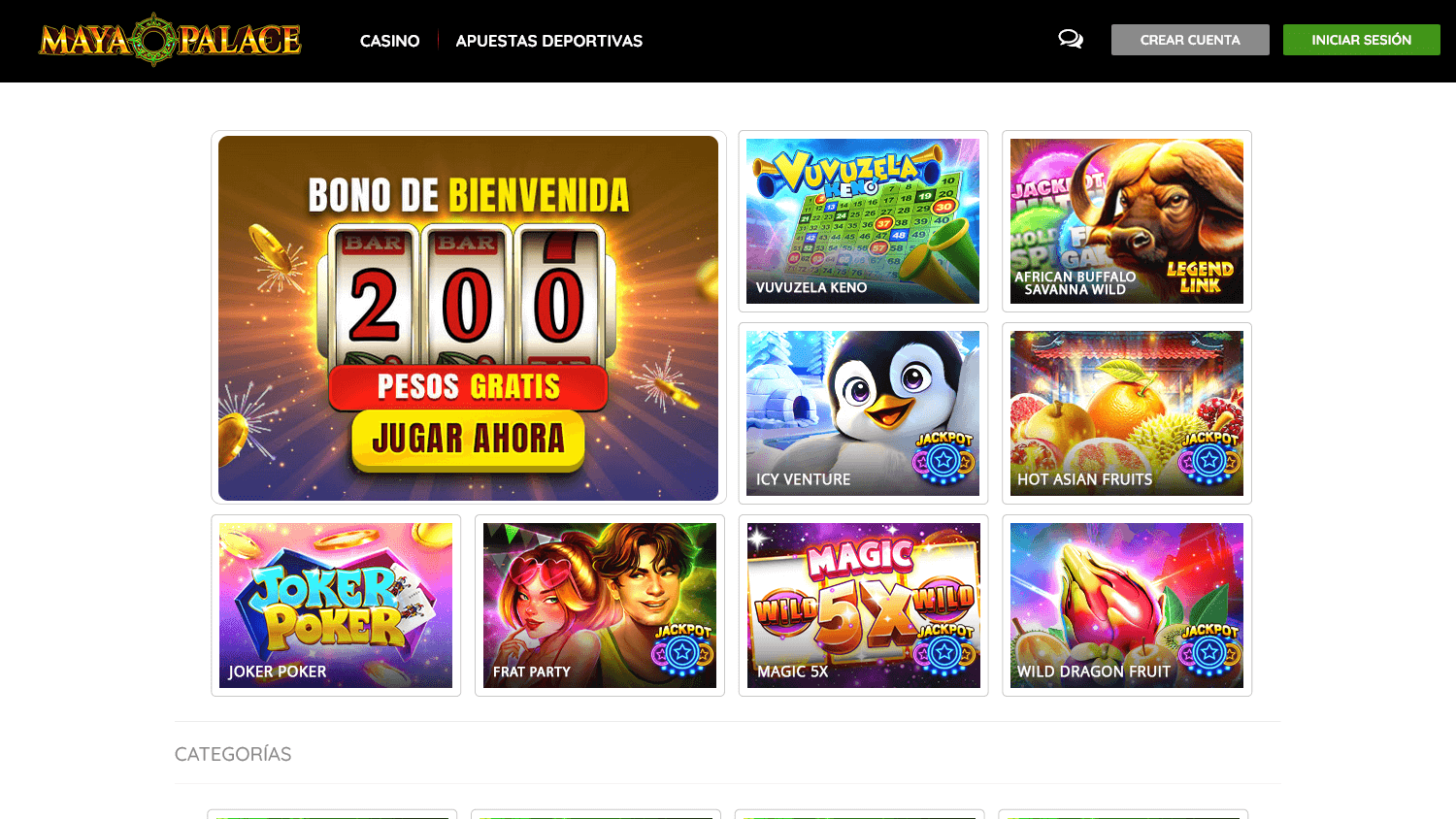 mayapalace_casino_homepage_desktop