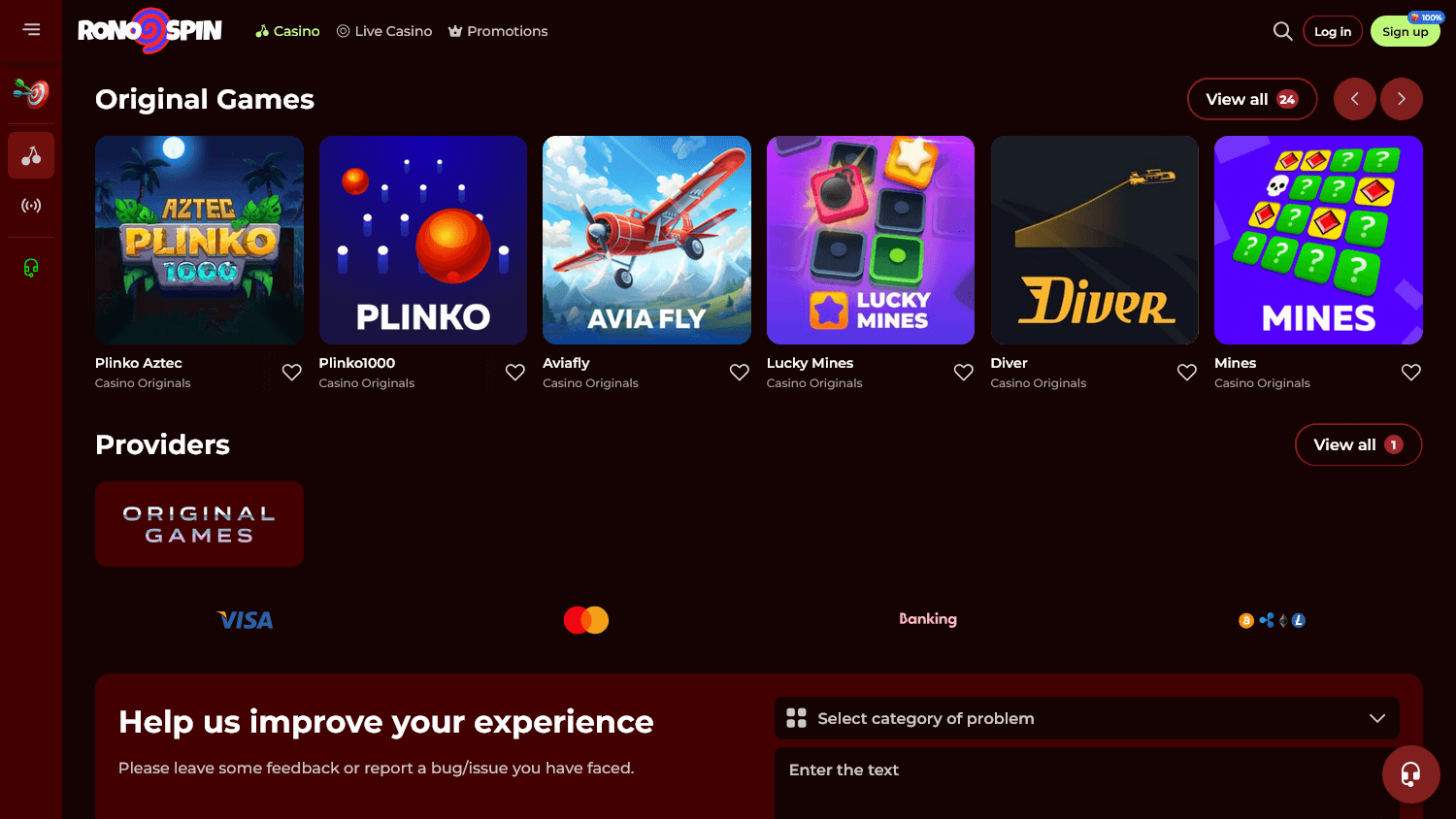 ronospin_casino_homepage_desktop