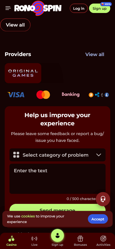 ronospin_casino_homepage_mobile
