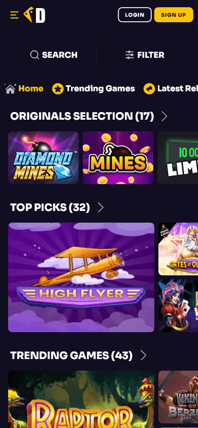dazzlehand_casino_homepage_mobile