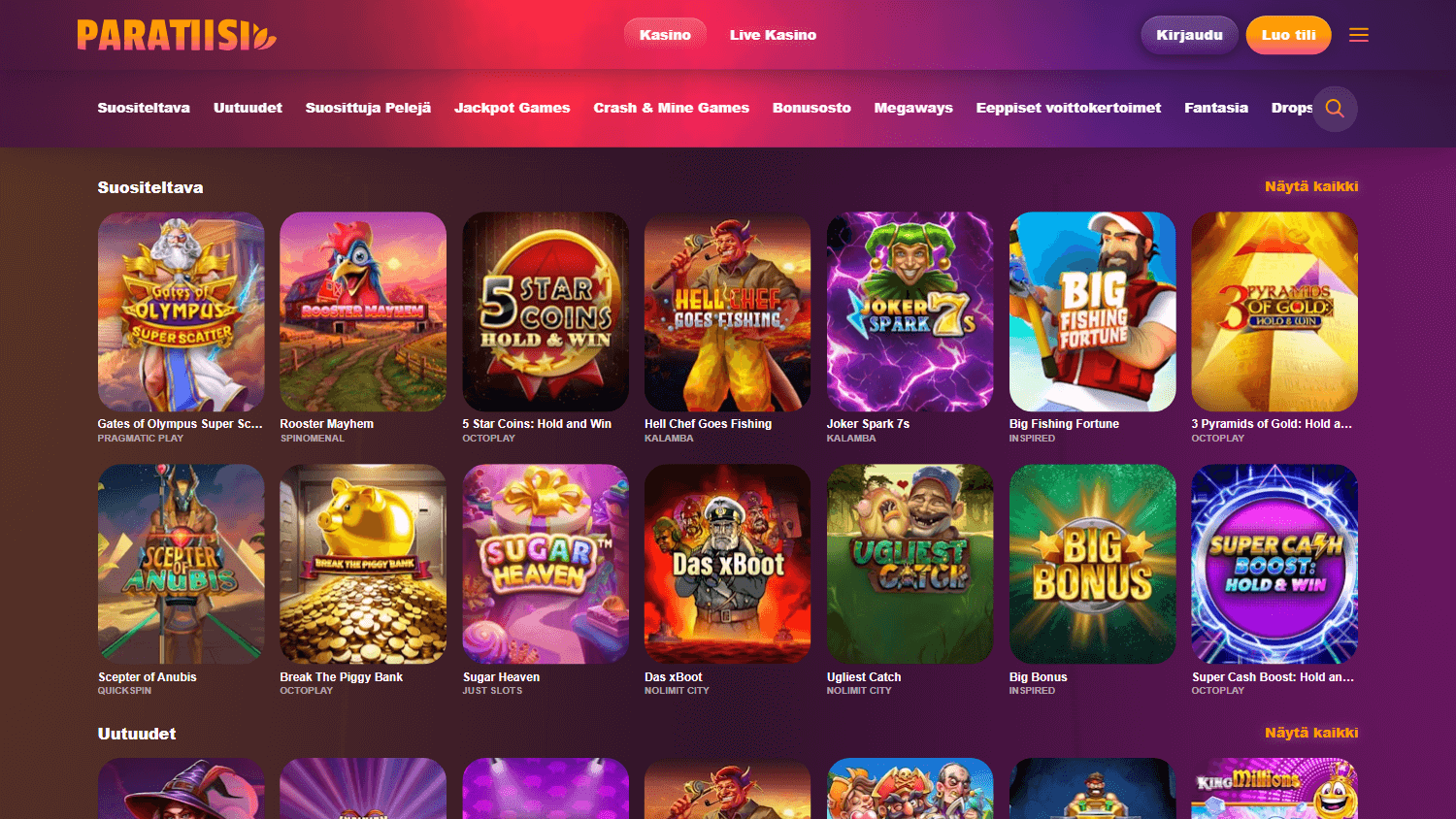 paratiisi_casino_homepage_desktop
