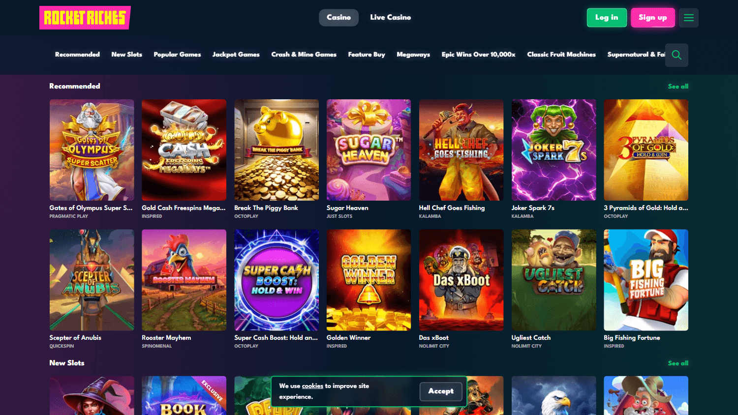 Top Games at Rocket Casino
