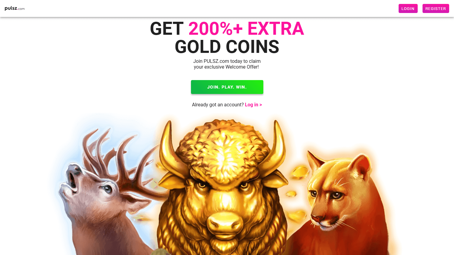 pulsz_casino_homepage_desktop