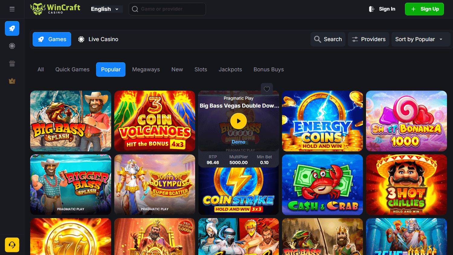 wincraft_casino_homepage_desktop