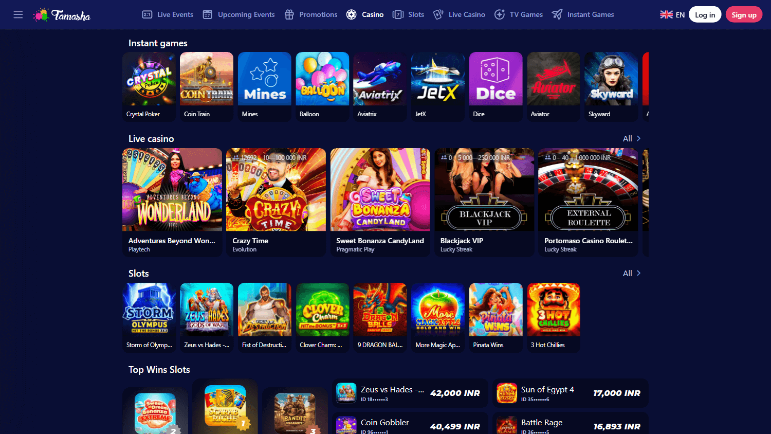 tamasha_casino_homepage_desktop