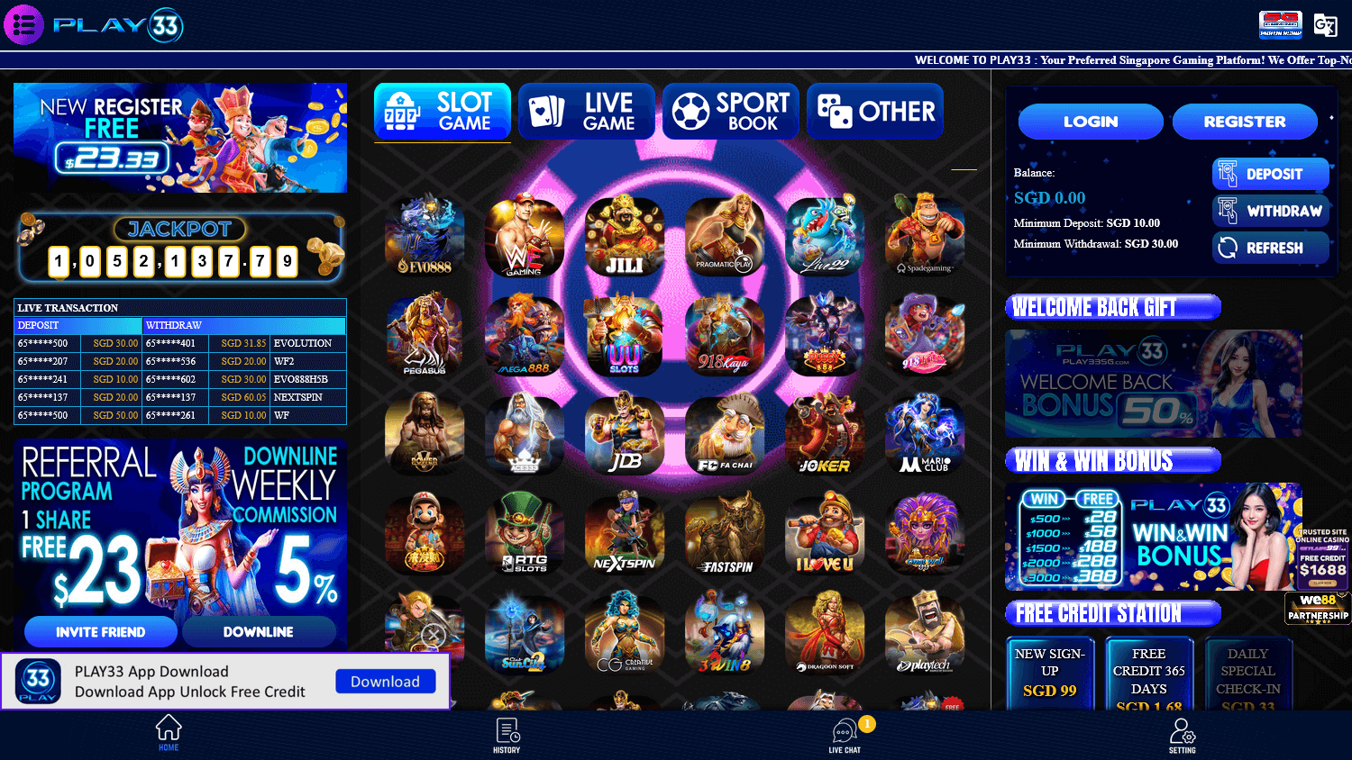 play33_casino_homepage_desktop