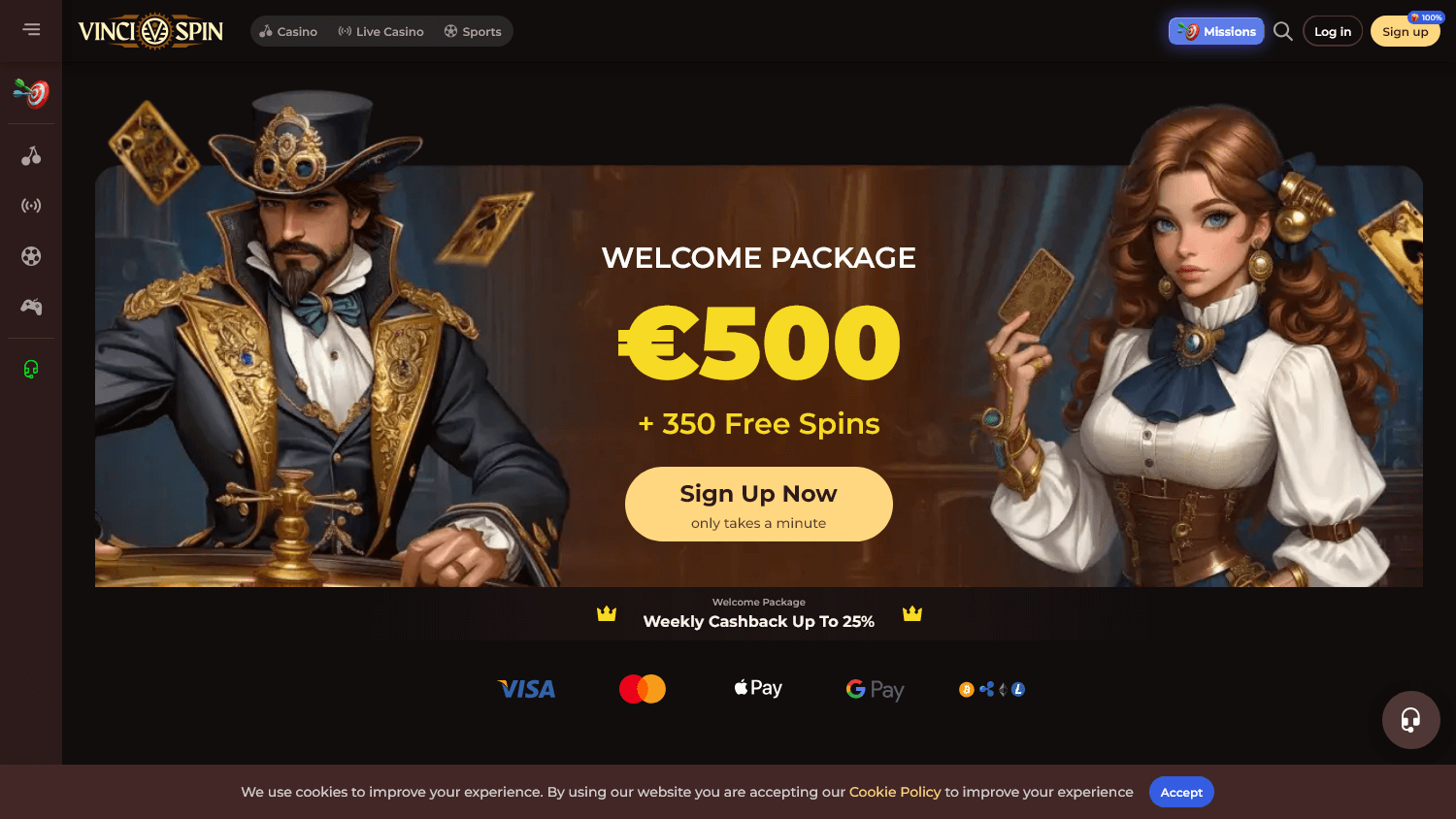 vincispin_casino_homepage_desktop