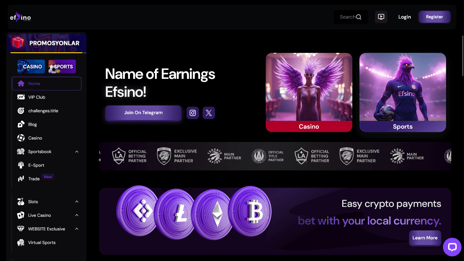 efsino_casino_homepage_desktop