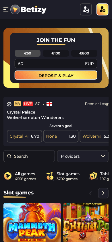 betizy_casino_homepage_mobile
