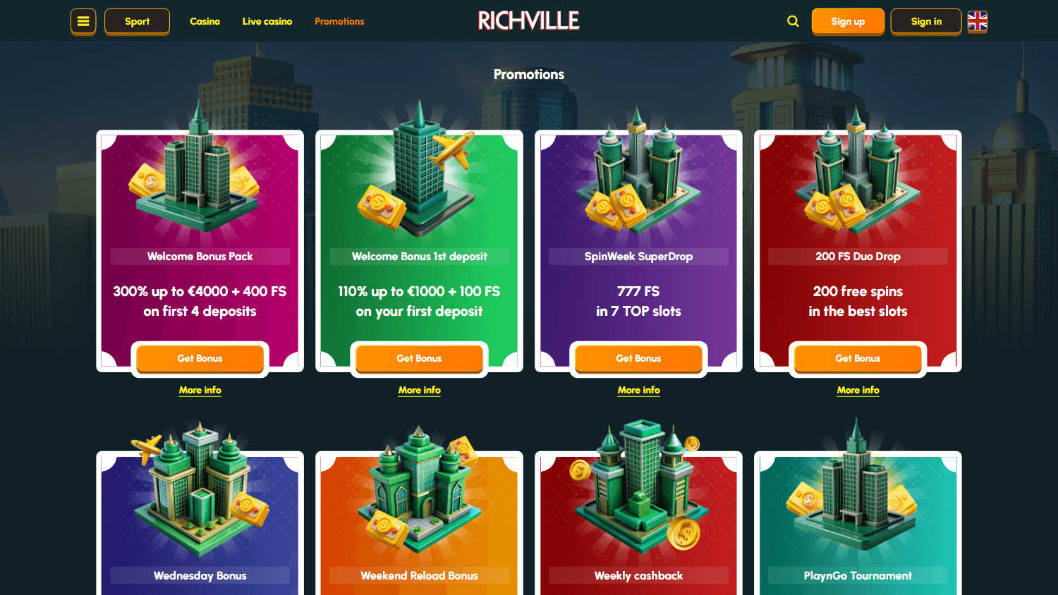 Richville Casino Review for Players from the United Kingdom