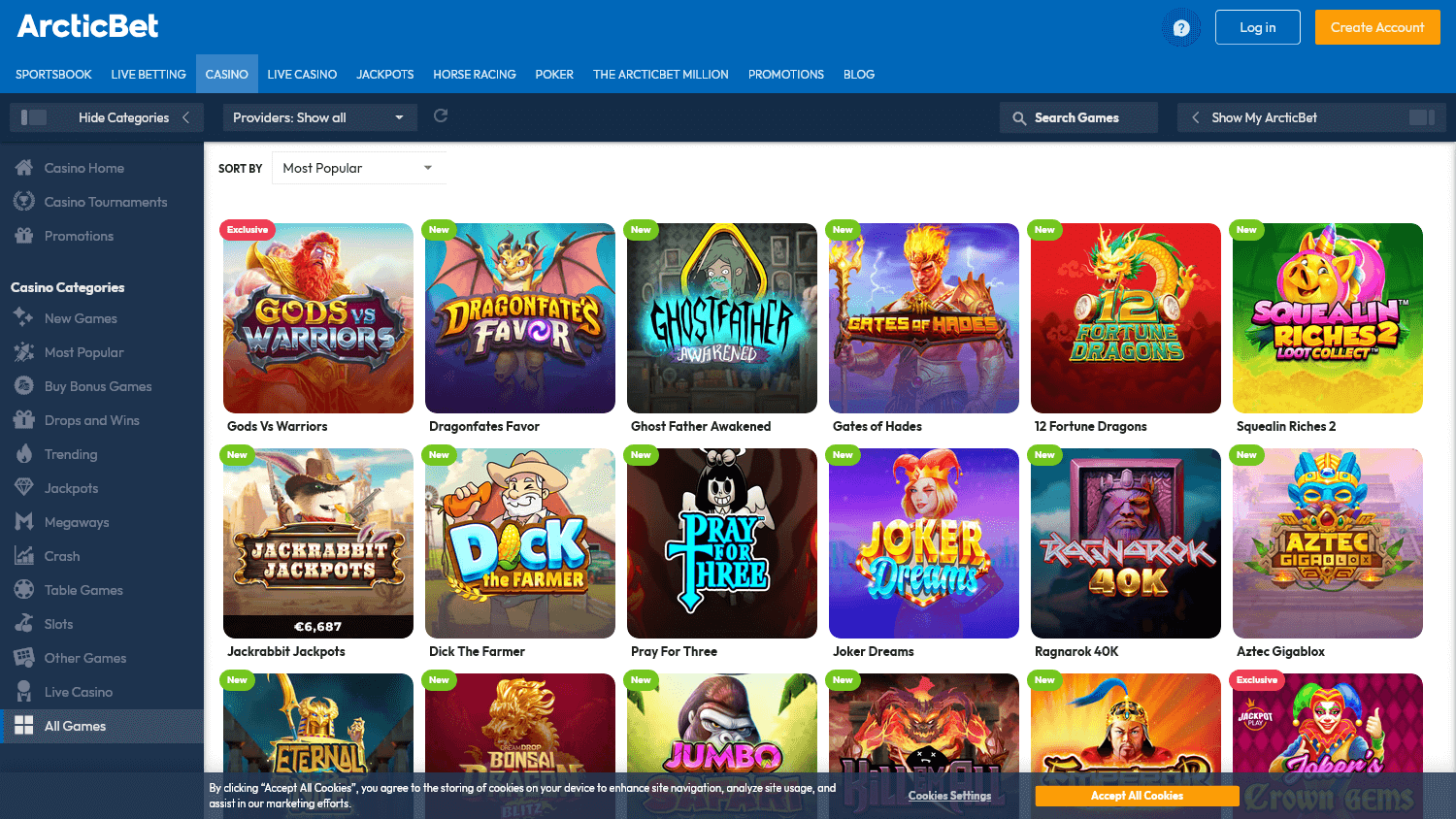 Articbet strefa gracza — przegląd Articbets Casino grypl: oferta dla polskich graczy